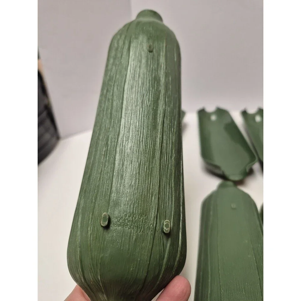 Vintage Corn on the cob Trays Green 8 pcs